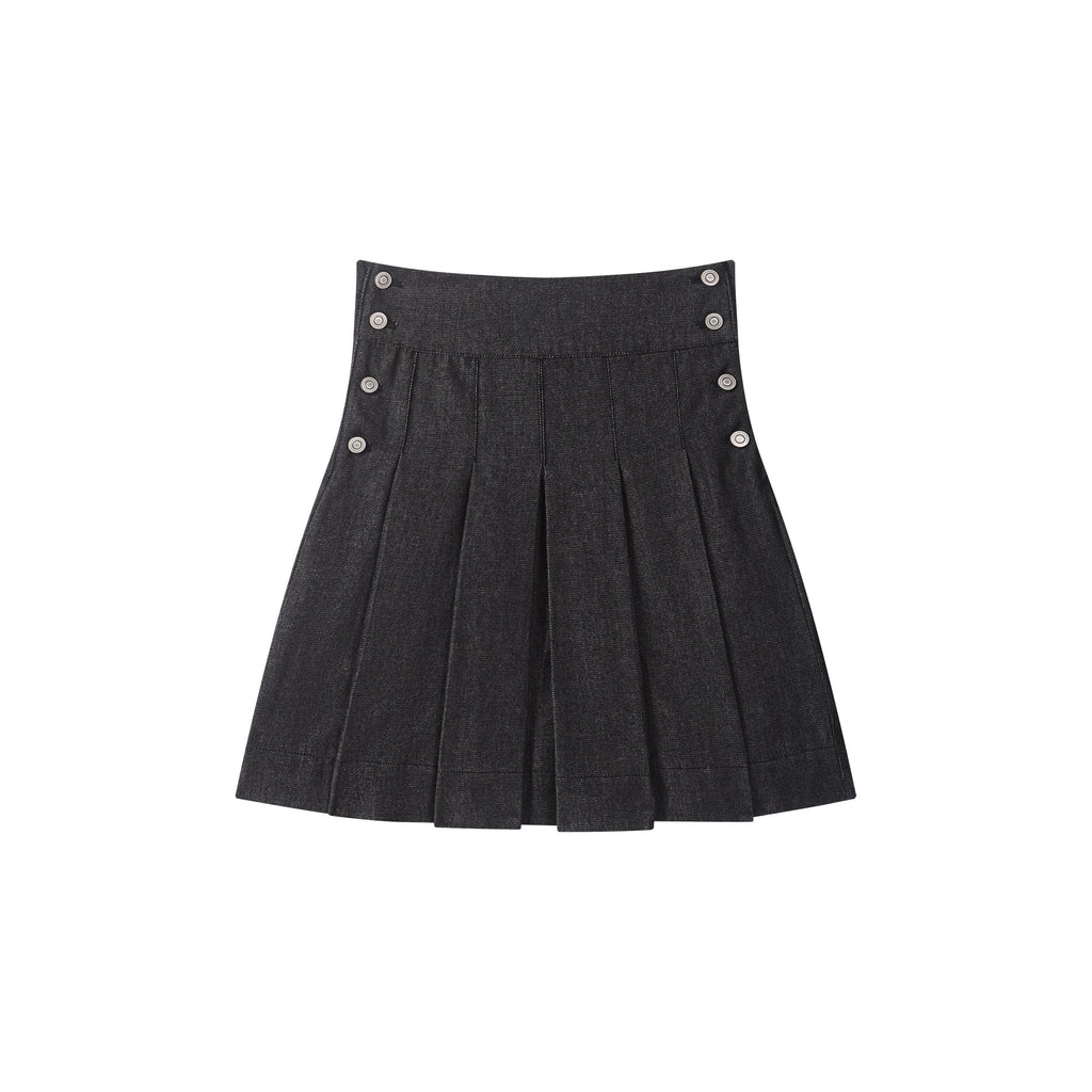 Black Denim Skirt