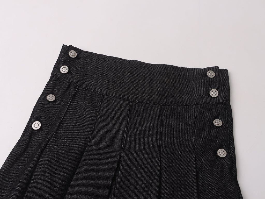 Black Denim Skirt